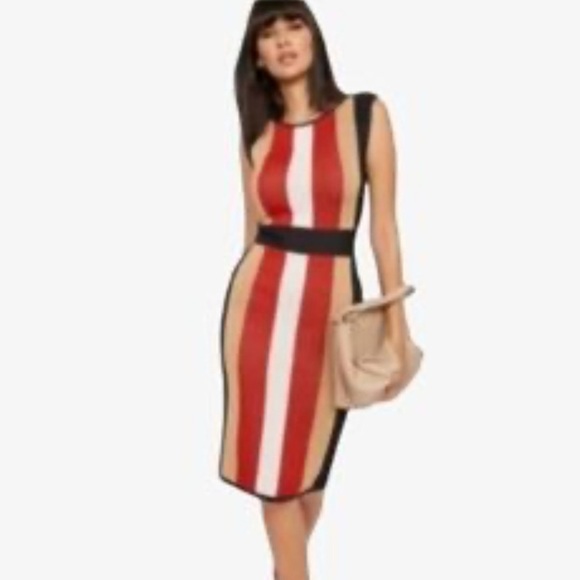 NY & C New York & Company Striped Knit Multicolor Dress - Picture 2 of 7